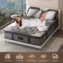 Load image into Gallery viewer, Lechepus 14 Inch Plush Hybrid Mattress Bed in a Box, 5 Layer Memory Foam with Pocket Springs for Supportive & Pressure Relief with Soft Fabric,100 Nights Trial CertiPUR-US Certified