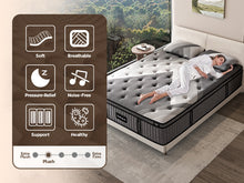 Load image into Gallery viewer, Lechepus 14 Inch Plush Hybrid Mattress Bed in a Box, 5 Layer Memory Foam with Pocket Springs for Supportive & Pressure Relief with Soft Fabric,100 Nights Trial CertiPUR-US Certified