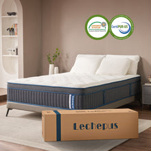 Load image into Gallery viewer, Lechepus 14 Inch Cooling-Gel Memory Foam and Individually Pocket Innerspring Hybrid Mattress, Plush Queen Size Mattress in Box, CertiPUR-US Certified,Support & Pressure Relief