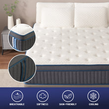 Load image into Gallery viewer, Lechepus 14 Inch Cooling-Gel Memory Foam and Individually Pocket Innerspring Hybrid Mattress, Plush Queen Size Mattress in Box, CertiPUR-US Certified,Support & Pressure Relief