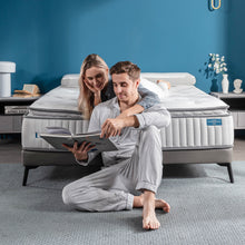 Load image into Gallery viewer, Lechepus 12 Inch Cooling Gel Memory Foam Mattress with Innersring Pocket,Medium Firm Hybrid Mattress for Supportive & Pressure Relief,CertiPUR-US Certified,Bed-in-a-Box,10 years warranty