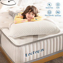 Load image into Gallery viewer, Lechepus 10 Inch Premium Hybrid Foam Mattress Bed in a Box ,Pocket Innersprings with Memory Foam for Motion Isolation ,Breathable Soft Fabric Cover Mattress Medium Firm,10-Years Support
