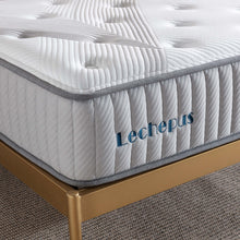 Load image into Gallery viewer, Lechepus 10 Inch Premium Hybrid Foam Mattress Bed in a Box ,Pocket Innersprings with Memory Foam for Motion Isolation ,Breathable Soft Fabric Cover Mattress Medium Firm,10-Years Support
