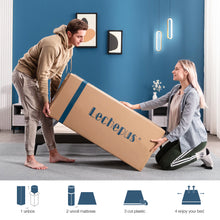 Load image into Gallery viewer, Lechepus 12 Inch Cooling Gel Memory Foam Mattress with Innersring Pocket,Medium Firm Hybrid Mattress for Supportive & Pressure Relief,CertiPUR-US Certified,Bed-in-a-Box,10 years warranty