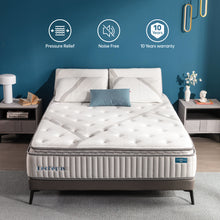 Load image into Gallery viewer, Lechepus 12 Inch Cooling Gel Memory Foam Mattress with Innersring Pocket,Medium Firm Hybrid Mattress for Supportive & Pressure Relief,CertiPUR-US Certified,Bed-in-a-Box,10 years warranty