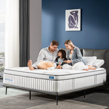 Load image into Gallery viewer, Lechepus 14 Inch Hybrid Memory Foam Mattress with Individual Pocket Spring Bed in a Box,Plush Breathable Comfortable Mattress for Cool Sleep & Back Pain Relief,CertiPUR-US Certified
