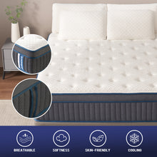 Load image into Gallery viewer, Lechepus 14 Inch Cooling-Gel Memory Foam and Individually Pocket Innerspring Hybrid Mattress, Plush Queen Size Mattress in Box, CertiPUR-US Certified,Support &amp; Pressure Relief
