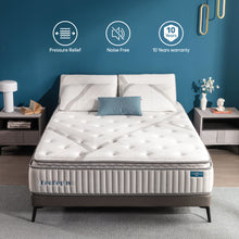 Load image into Gallery viewer, Lechepus 12 Inch Cooling Gel Memory Foam Mattress with Innersring Pocket,Medium Firm Hybrid Mattress for Supportive &amp; Pressure Relief,CertiPUR-US Certified,Bed-in-a-Box,10 years warranty
